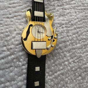 ZZYZX New Gold and Silver Guitar-Shaped Watch